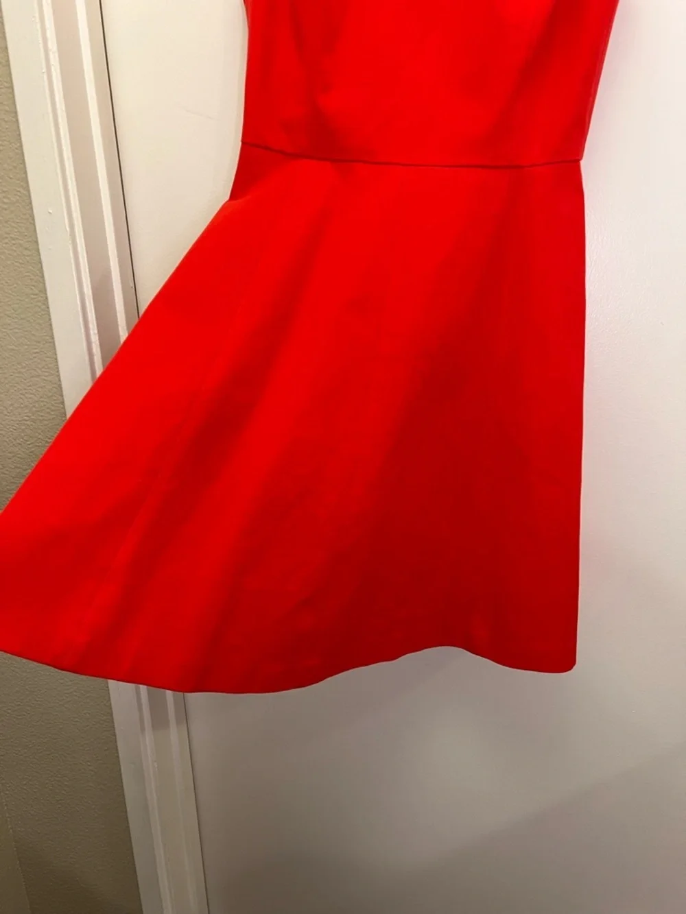 Banana Republic Red Fit & Flare Sleeveless Dress spring wedding guest dress